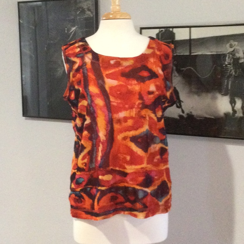 Chico’s 100% Nylon Multicolored Tank Top size 3/XL/16